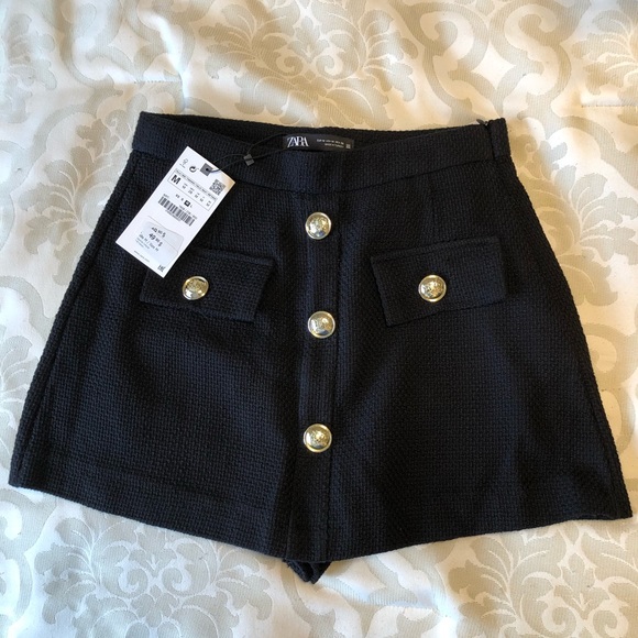 Zara Textured Buttoned Skort - Picture 8 of 10
